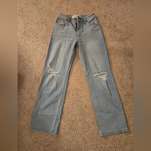 Hollister Light Blue Distressed Women Jeans